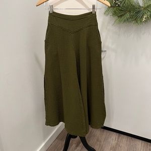 Ava Sky Green Cotton-Gauze Pants, Size S